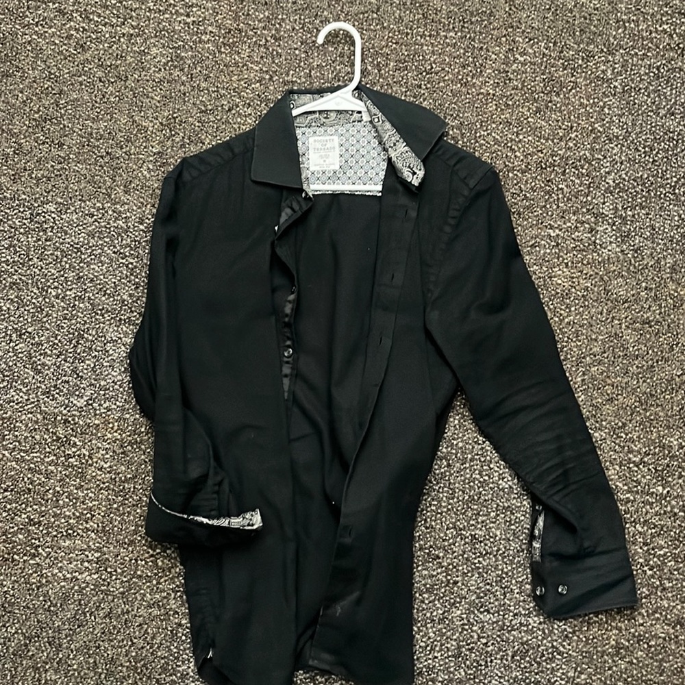 Black button up dress shirt